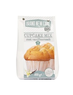 BrandNewCake Mix voor Cupcakes Vanille Glutenvrij -400gr-