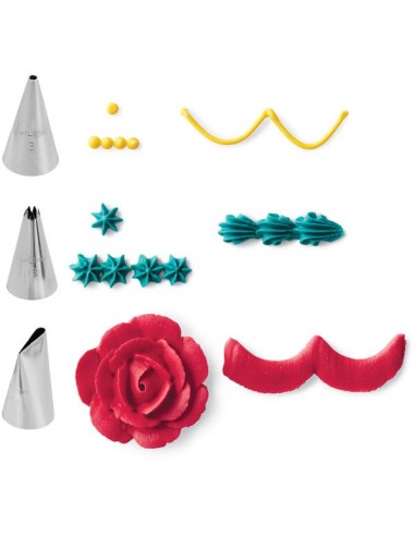 Wilton Spuitmondjes Set -4st-