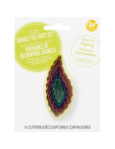 Wilton Uitsteker Set Blad Dubbelzijdig -6st-