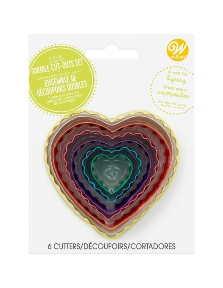 Wilton Uitsteker Set Hart Dubbelzijdig -6st-