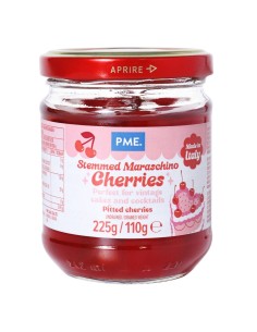 PME Rode Maraschino Kersen met Stelen -225gr-