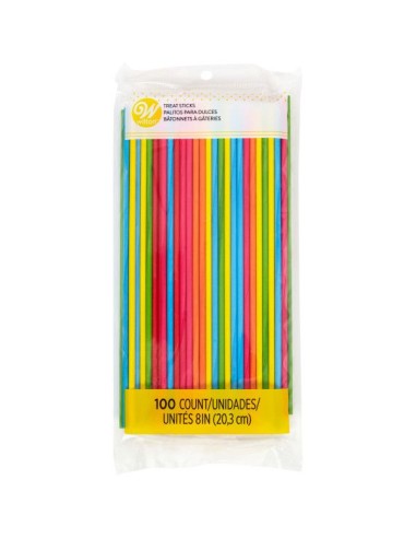 Wilton Lollystokjes Gekleurd -20cm- 100st