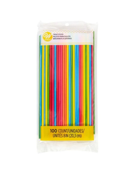 Wilton Lollystokjes Gekleurd -20cm- 100st