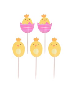 PME Cupcake Toppers Paaskuiken -24st-