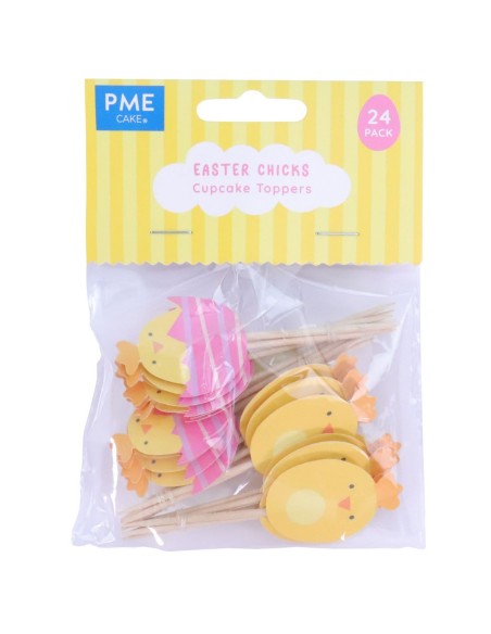 PME Cupcake Toppers Paaskuiken -24st-