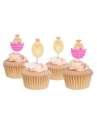 PME Cupcake Toppers Paaskuiken -24st-