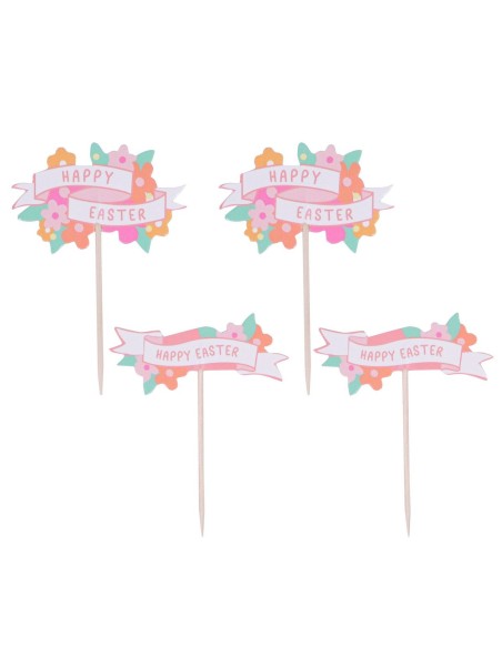 PME Cupcake Toppers Vrolijk Pasen -24st-