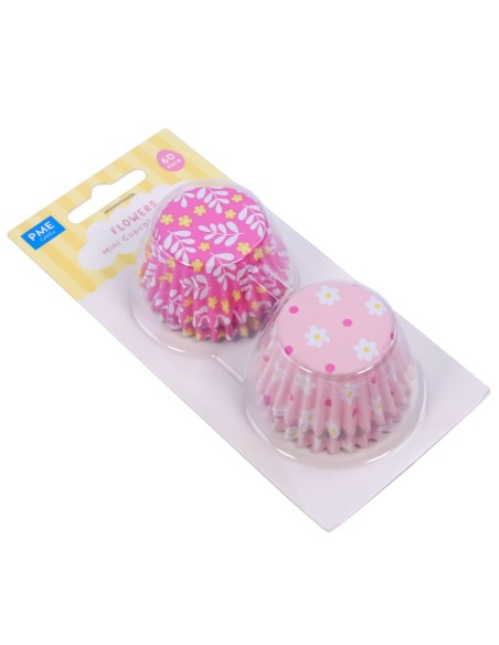 PME Folie Mini Baking Cups Bloemen -60st- 