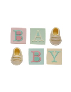 Decora Suikerdecoratie Babyshower -6st- 2