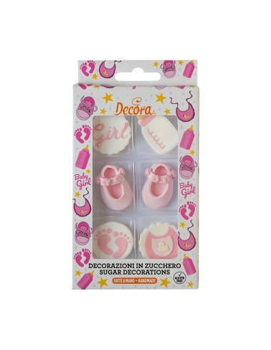 Decora Suikerdecoratie It's a Girl -6st-