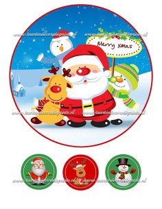 Eetbare Print Kerst - 20cm