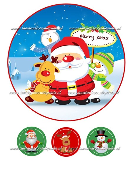 Eetbare Print Kerst - 20cm
