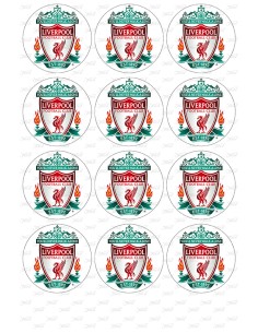 Eetbare Print Liverpool Cupcakes - 6cm