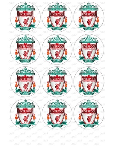 Eetbare Print Liverpool Cupcakes - 6cm