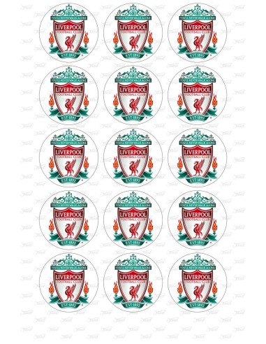Eetbare Print Liverpool Cupcakes - 5 cm