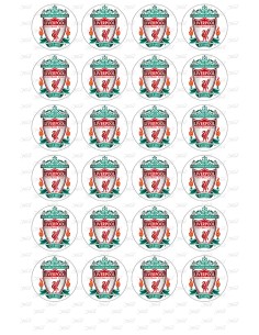 Eetbare Print Liverpool Mini Cupcakes - 4 cm