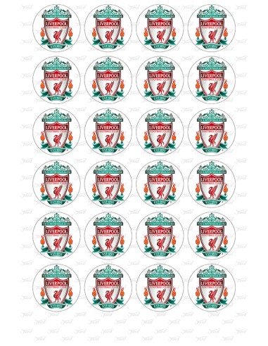 Eetbare Print Liverpool Mini Cupcakes - 4 cm