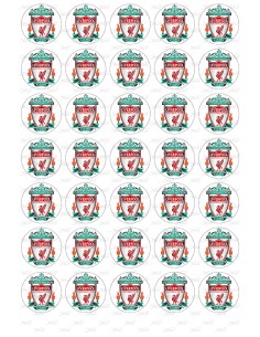 Eetbare Print Liverpool Mini Cupcakes - 3,5 cm