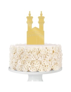 Taarttopper op Maat: Kaaba met Toren met Gravure 2