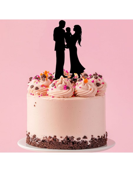 Taarttopper op Maat: Bruidspaar met Baby
