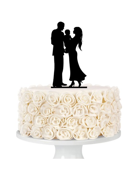 Taarttopper op Maat: Bruidspaar met Baby