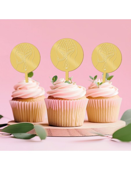 Cupcaketoppers op Maat: Handen met Gravure