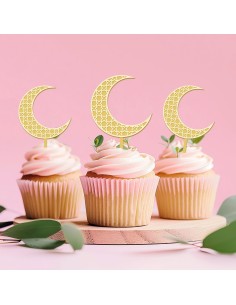 Cupcaketoppers op Maat: Maan met Gravure 2