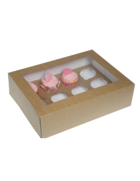 House of Marie 12-Cupcake Doos Kraft -1st-