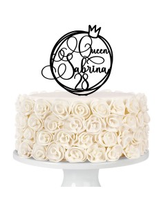 Taarttopper op Maat: Queen met Naam en Leeftijd 2