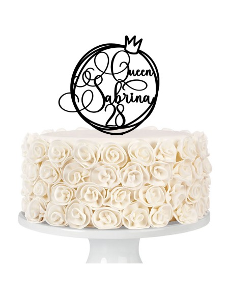 Taarttopper op Maat: Queen met Naam en Leeftijd