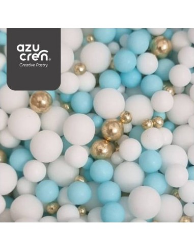 Azucren Suikerparels Golden Turquoise Mix -90gr-
