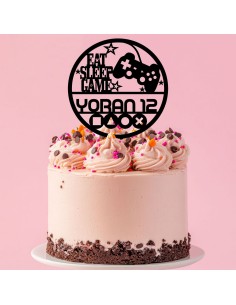 Taarttopper op Maat: Eat Sleep Game met Naam en Leeftijd