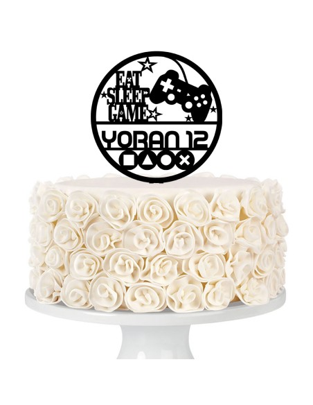 Taarttopper op Maat: Eat Sleep Game met Naam en Leeftijd