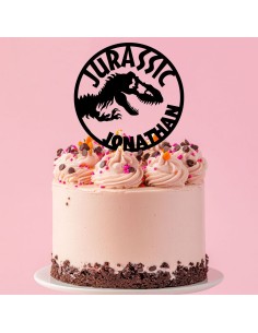Taarttopper op Maat: Jurasic Rond met Naam 