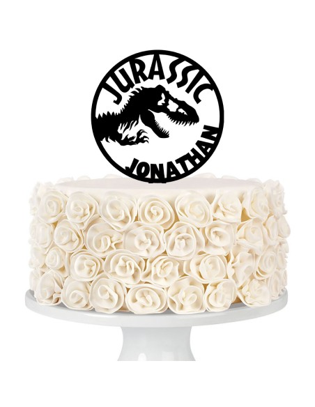 Taarttopper op Maat: Jurasic Rond met Naam 
