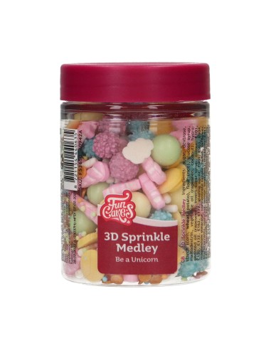 FunCakes 3D Sprinkle Medley Be a Unicorn -70gr-