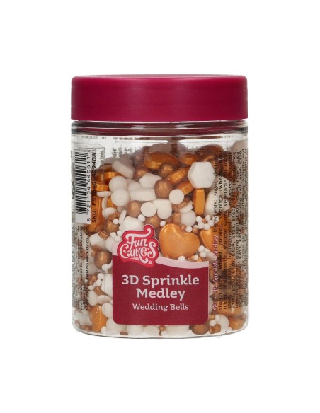 FunCakes 3D Sprinkle Medley Wedding Bells -70gr-