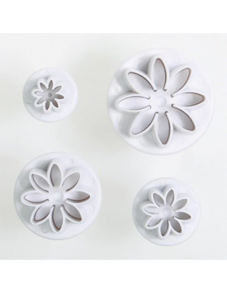 Cake Star Plunger Uitsteker Set Madelief -4st-