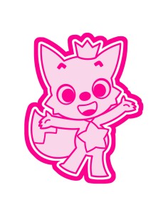 3D Uitsteker op Maat: Baby Shark Pinkfong met Stempel