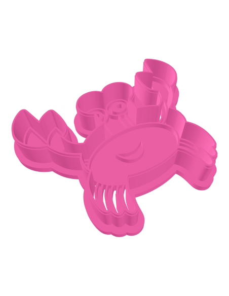 3D Uitsteker op Maat: Baby Shark - Krab met Stempel