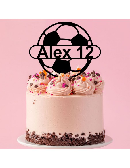 Taarttopper op Maat: Voetbal met Naam en Leeftijd