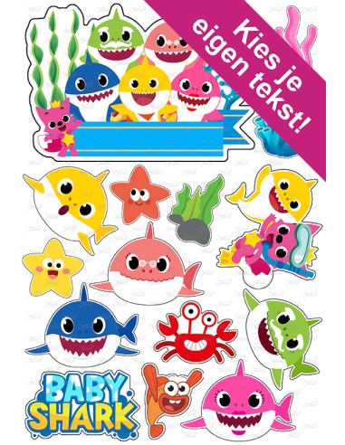 DIY Taarttopper Baby Shark 2 - 16cm