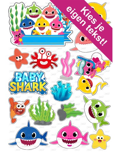 DIY Taarttopper Baby Shark 2 - 13cm