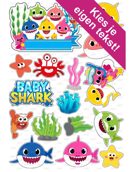 DIY Taarttopper Baby Shark 2 - 13cm