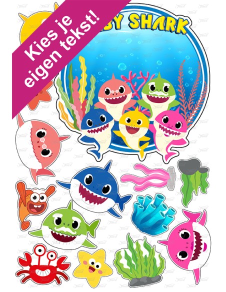 DIY Taarttopper Baby Shark 3 - 16cm