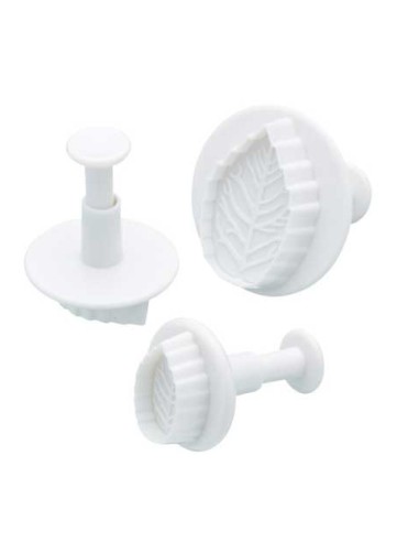 Cake Star Plunger Uitsteker Set Rozenblad -3st-