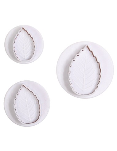 Cake Star Plunger Uitsteker Set Rozenblad -3st-