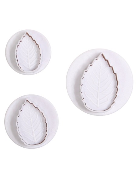 Cake Star Plunger Uitsteker Set Rozenblad -3st-