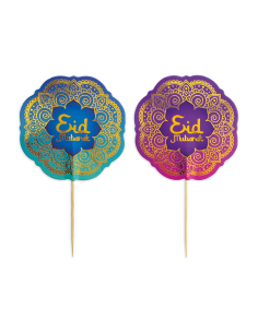 Cupcake Toppers Eid Mubarak -12st-