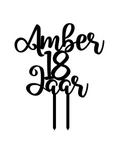 Taarttopper op Maat: Tekst Anastasia - 3 regels